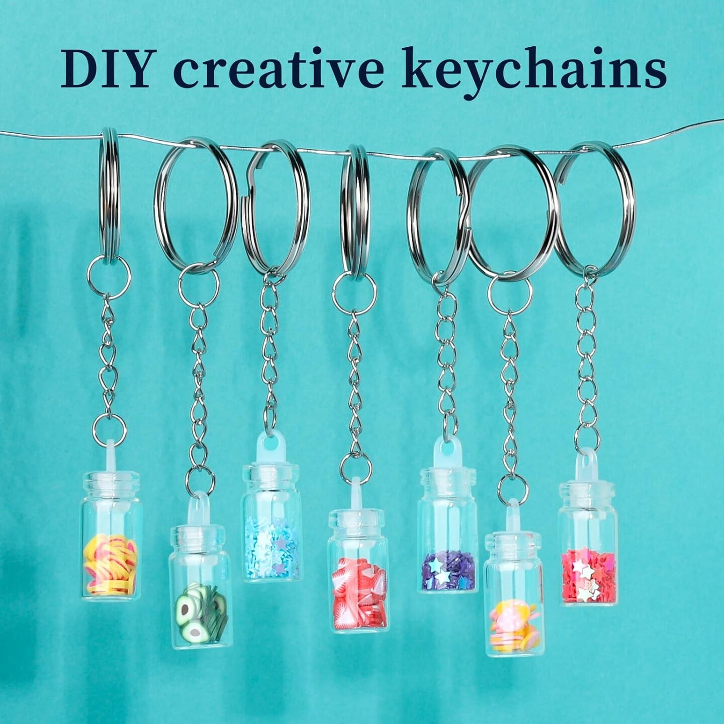 524PCS Keychain Making Kit, Key Chain Clips, Rings, Lanyard Hooks Lobster Claw Clasps, Jump Rings for Jewelry Lanyard Making