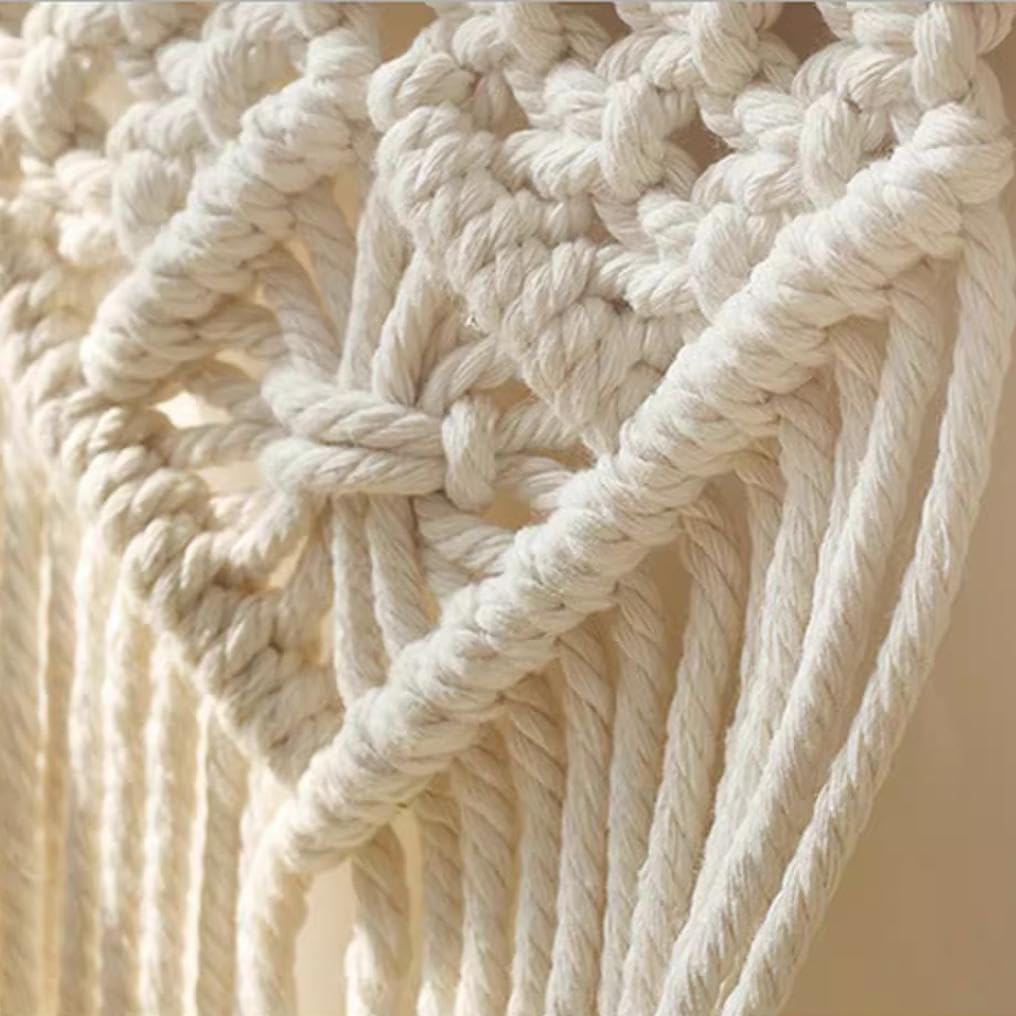 Macrame Woven Wall Hanging, 2PCS Boho Home Decor Chic Wall Art Plant Hanging Decoration Handmade Woven Bohemian Tapestry for Bedroom Living Room Farmhouse Apartment Dorm