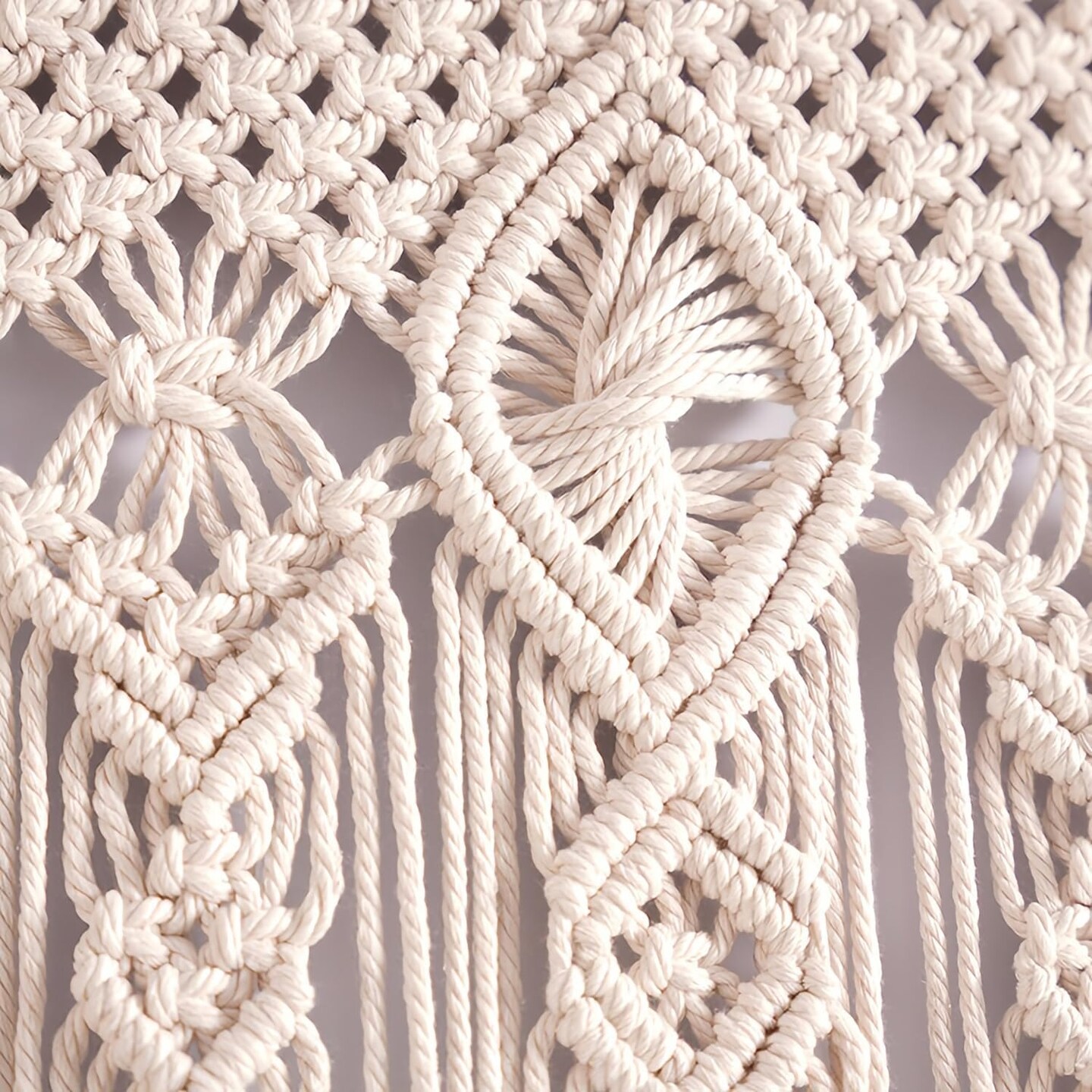 Macrame Curtain Wall Hanging — Handmade Boho Curtains for Wedding Backdrops, Arches, Closet Dividers, or Room Decor, 40" x 80"