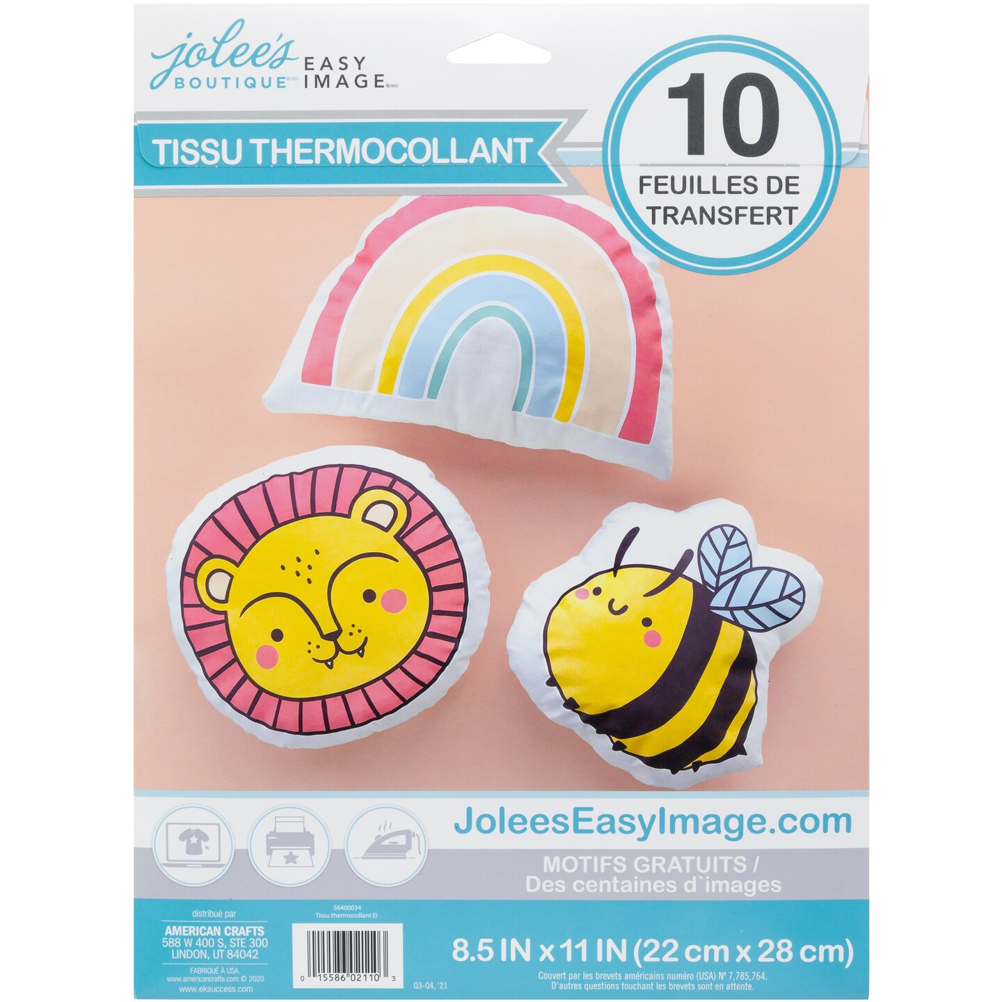 Jolee's Easy Image Fusible Cotton Transfers 8.5"X11" 10/Pkg-For Light Fabrics