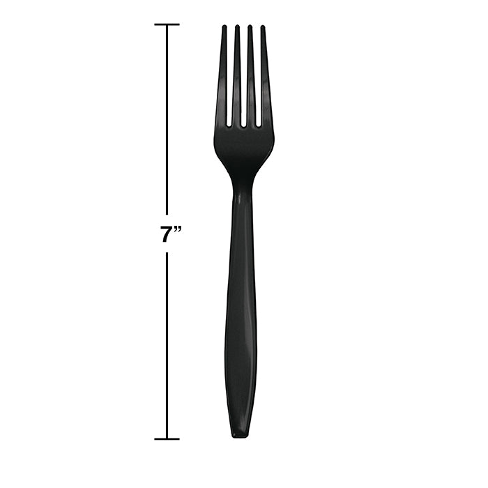 Black Plastic Forks (24/Pkg)
