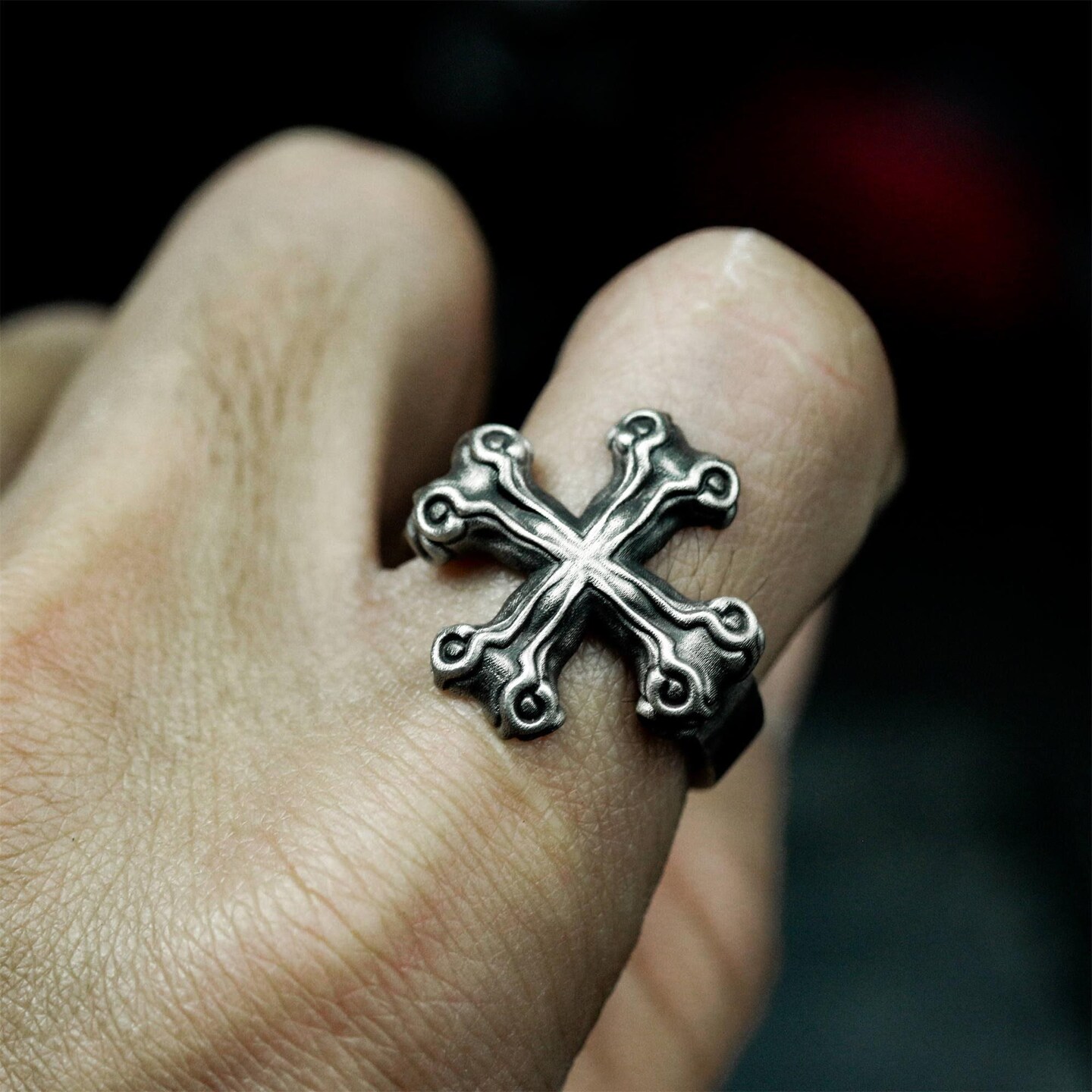 アクセサリー vintage 70's silver925 iron cross ring STERLING