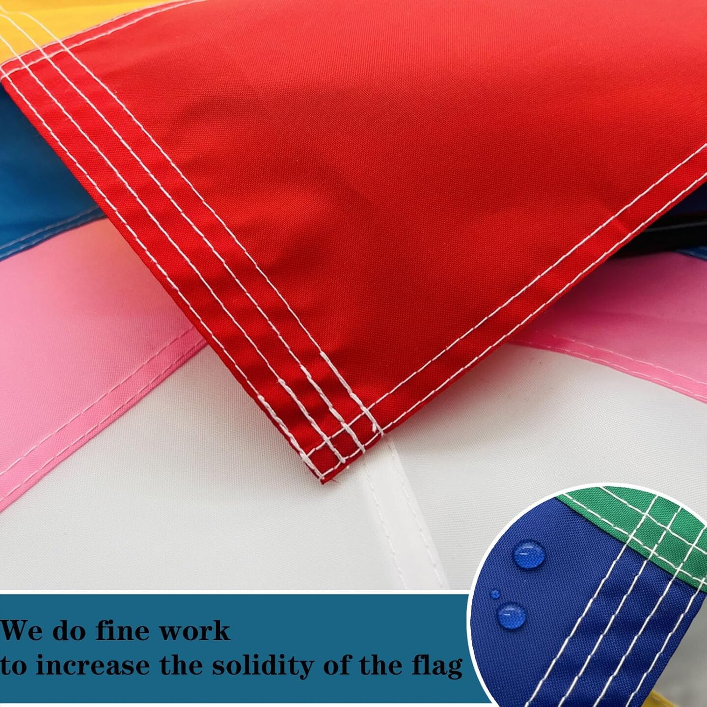 Progress Pride Flags 3x5 Outdoor Sewn Stripes Rainbow Flag Banner Heavy Duty Inclusive Progress Pride Rainbow Flags for Outside with 2 Brass Grommets UV protection Fade Resistant