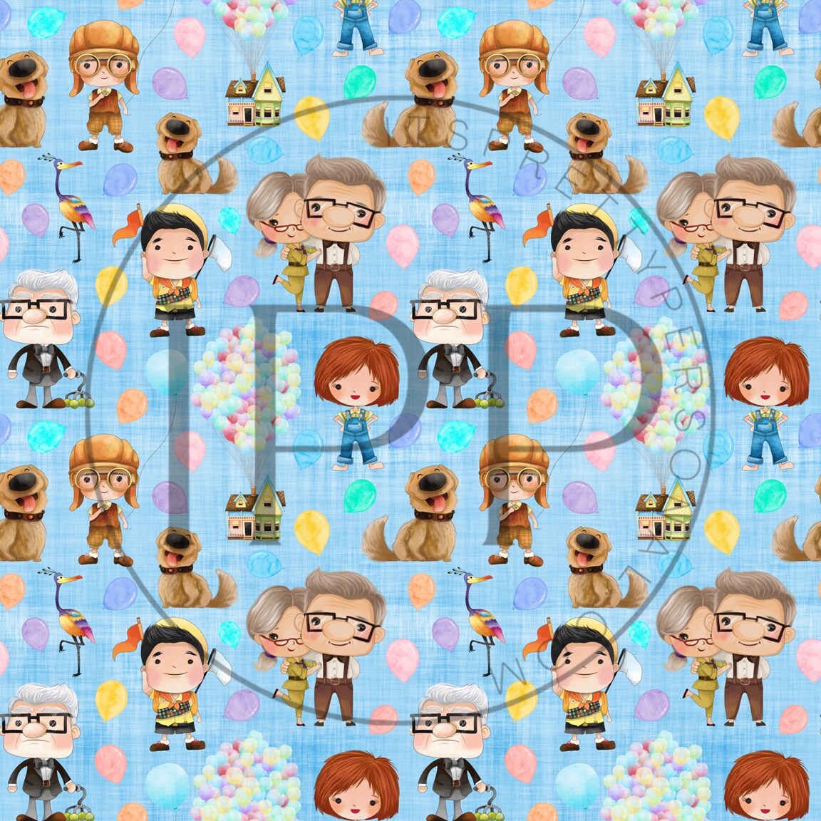 #251 Cute Characters 12x12 Pattern Vinyl