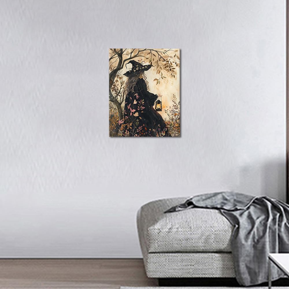 Paint by Numbers Kit for Adults, Forest Witch Paint by Numbers DIY Painting by Numbers for Adults Adults' Paint-by-Number Kits Witch Color by Numbers Crafts for Adults, 16 x20 Inch