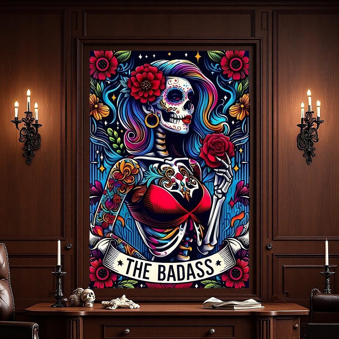 9.8x13.7Inch - 4 PCS Ghost Witch Skull Diamond Painting Kits for Adults