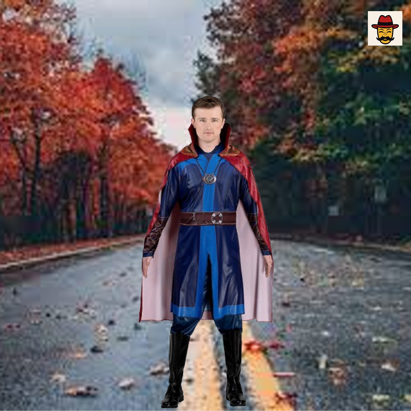Marvel Doctor Strange Costume Tunic Pants Detachable Padded Cape