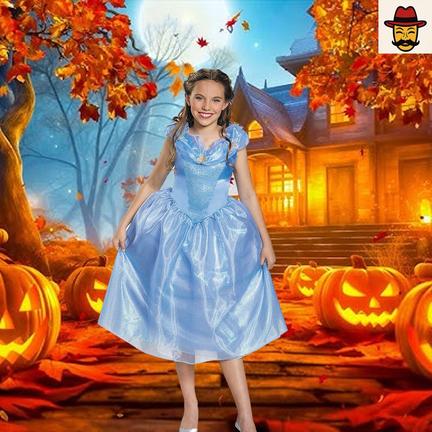 Cinderella Tween Costume Medium Disney Princess Dress with Butterflies
