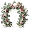 6ft Artificial Eucalyptus Garland with Flowers – Faux Greenery Vine for Wedding Table Decor, Centerpieces, Bridal Shower, Party Decorations in Dusty Rose & Mauve (Dusty Rose Mauve)