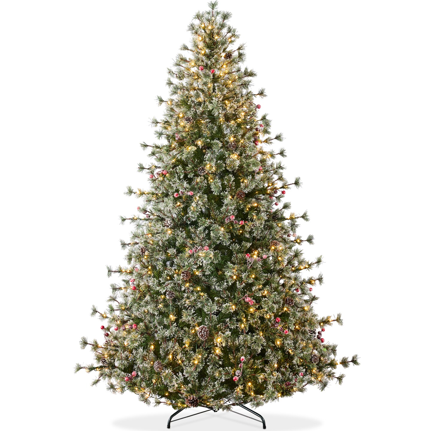 Best Choice Products Pre-Lit Cashmere Christmas Tree, Premium Semi-Flocked Pre-Decorated Artificial Holiday D&#xE9;cor