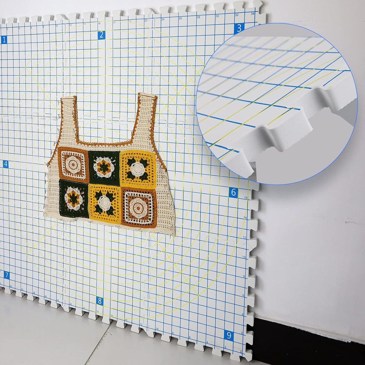 Blocking Mats for Knitting - Extra Thick Blocking Boards with Grids