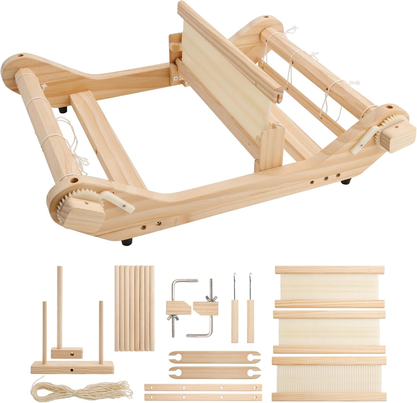 12 Inches Rigid Heddle Loom, Weaving Loom Kit with Shed Stick