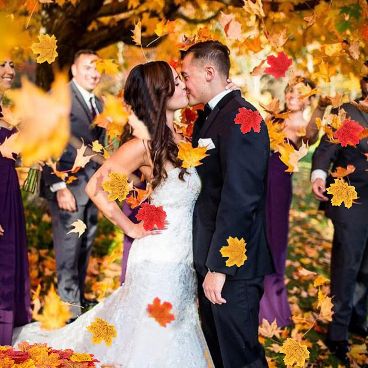 500PCS Artificial Fall Leaves
