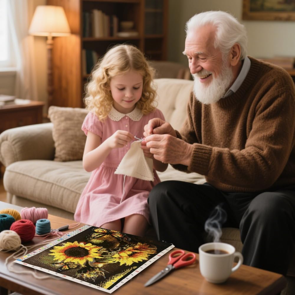 Halloween Counted Cross Stitch Kits for Adults, Ghost Stamped Cross Stitch Kits for Beginners