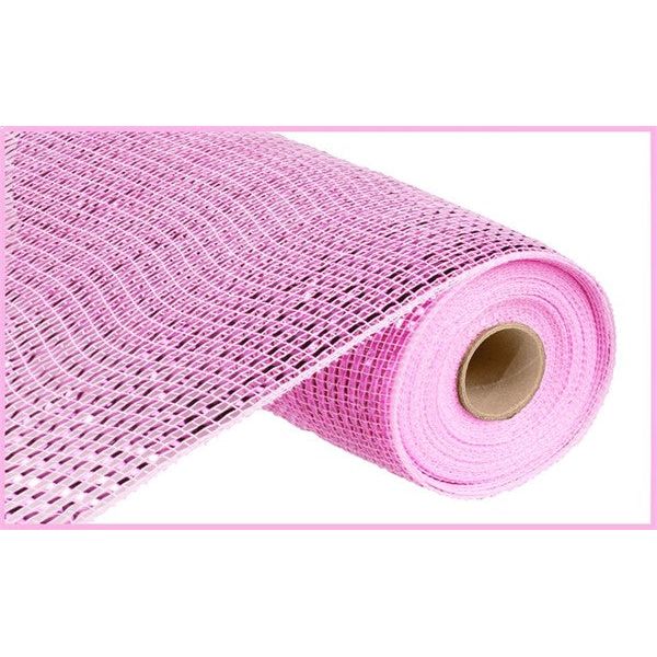 10&#x22; Poly Mesh Ribbon: Deluxe Wide Foil Pink (10 Yards)