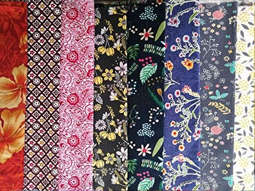 50pcs 10 x 10 inches Cotton Precut Fabric Bundle Squares for Quilting Sewing