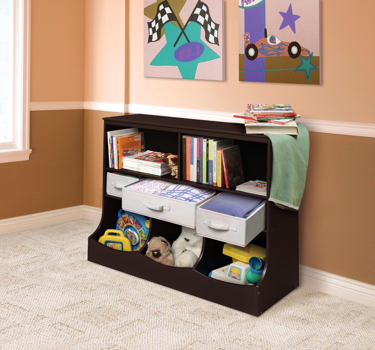 Badger Basket Combo Bin Storage Unit with Three Baskets