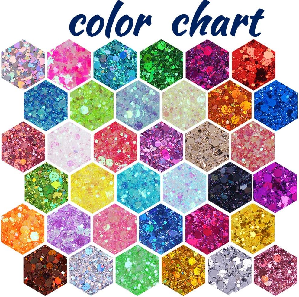 Multicolored Chunky &#x26; Fine Glitter Mix