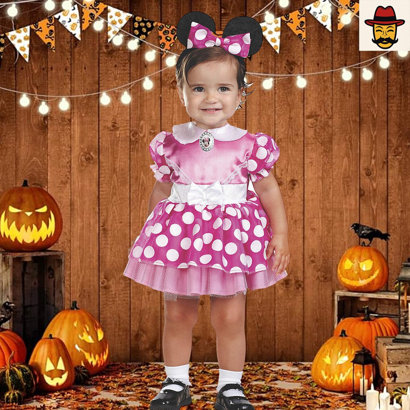 Infant Minnie Mouse Costume with Tulle Petticoat and Headband