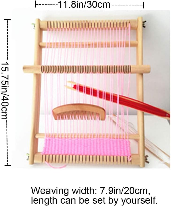 15.7 11.8in - Wooden Multi-Craft Weaving Loom Large Frame to Handcraft