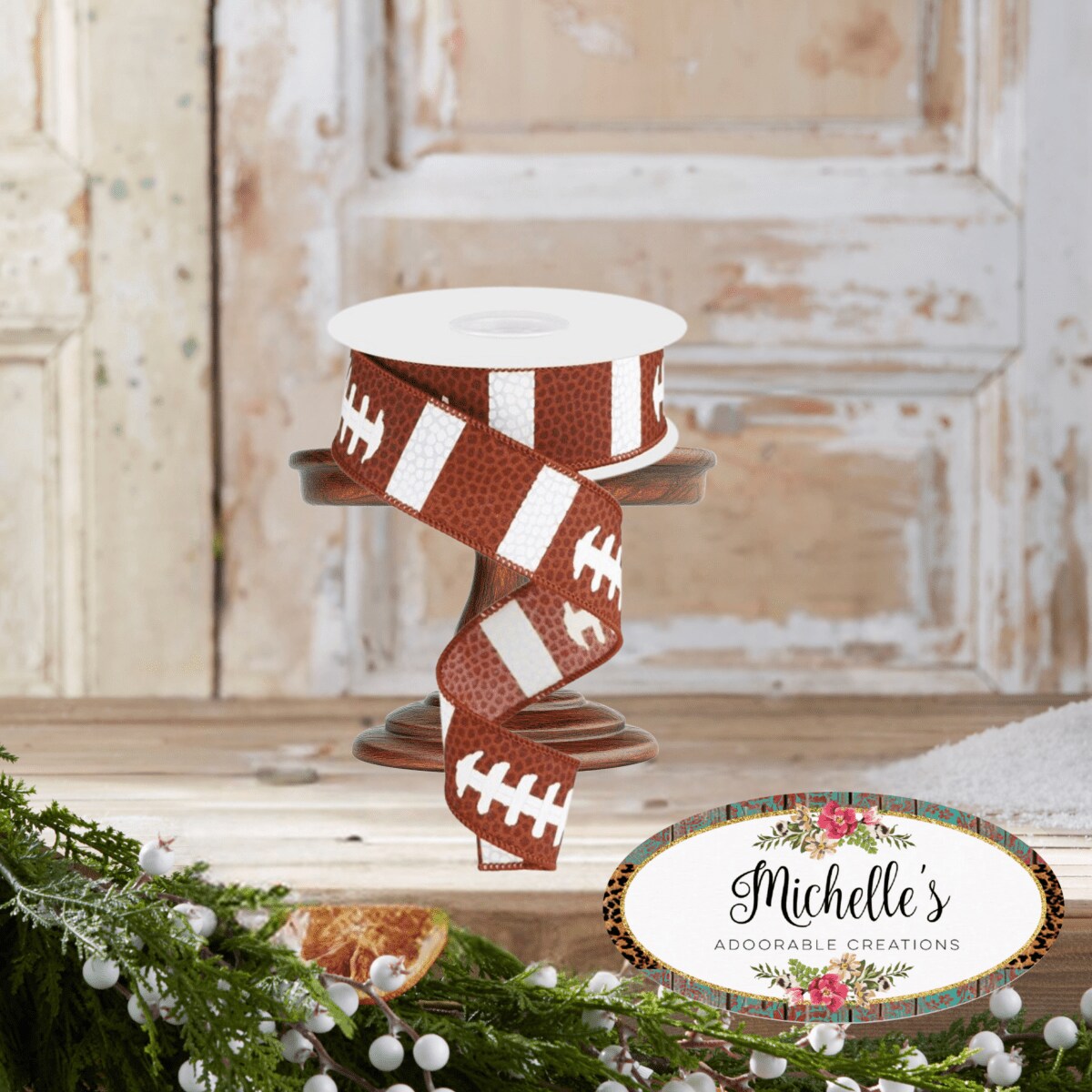 1.5&#x22; Football Laces Ribbon (10 Yard)