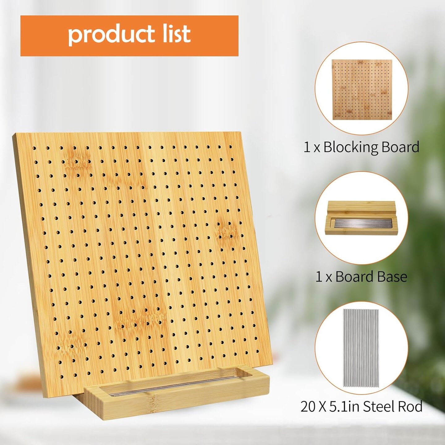 Crochet Blocking Board with 20 Pins