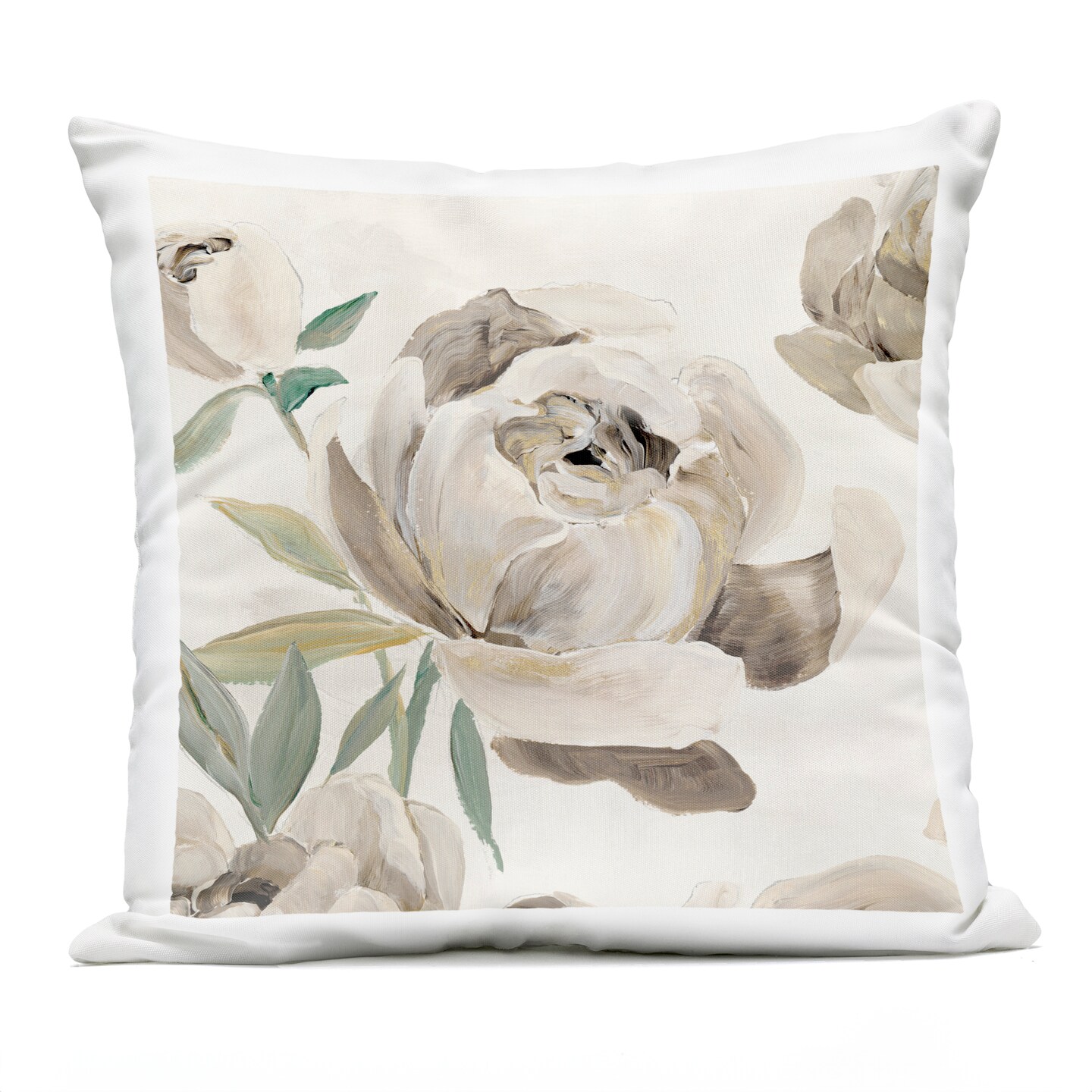 Stupell Industries Rounded Lustrous Peonies Outdoor Pillow, 18 x 7 x 18
