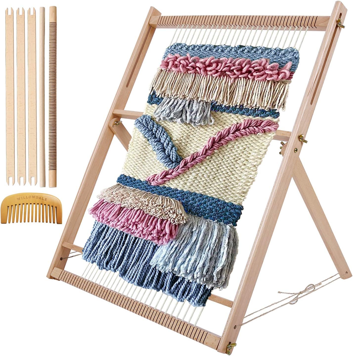 Weaving Loom with Stand Wooden Multi-Craft Weaving Loom Arts & Crafts