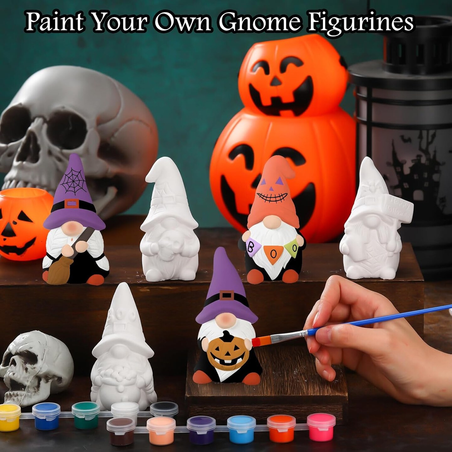 Sets Paint Your Own Ceramic Gnome Statues Ready to Paint Ceramics Paintable