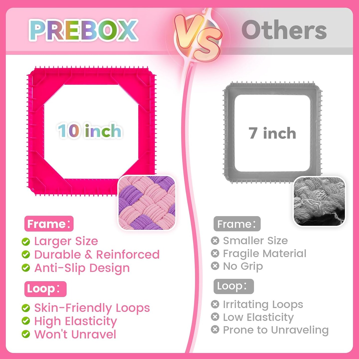 10 Inch Potholder Weaving Loom Kit for Kids &#x26; Beginners