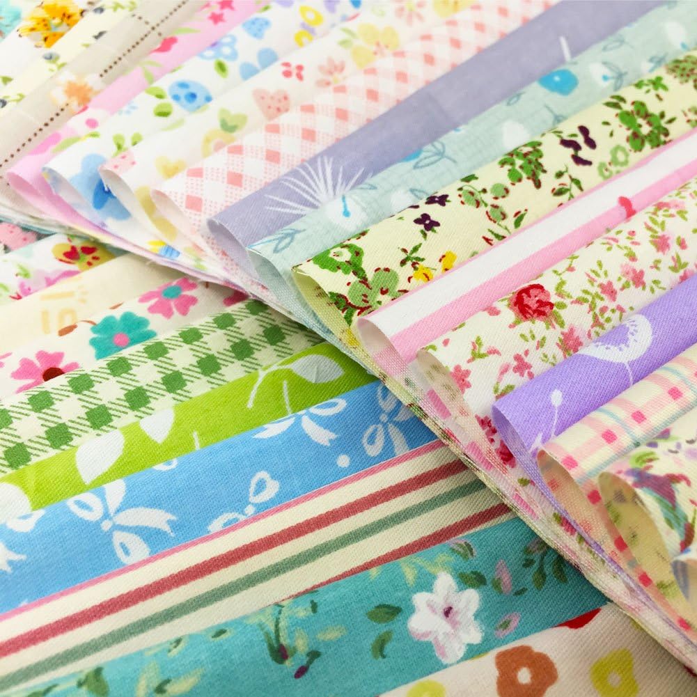 Quilting Fabric Squares 100% Cotton Precut(8 x 8 inches, 60pcs)