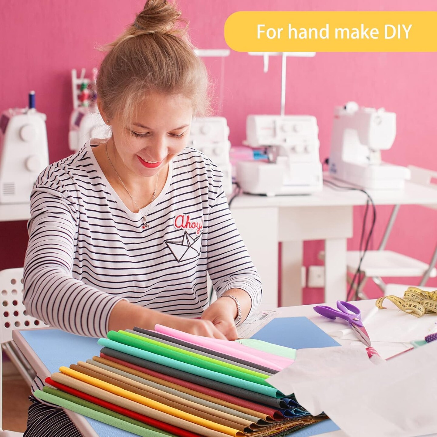 60 Pieces Solid Cotton Quilting Precut Fabric Color Bundles Fabric Quilt