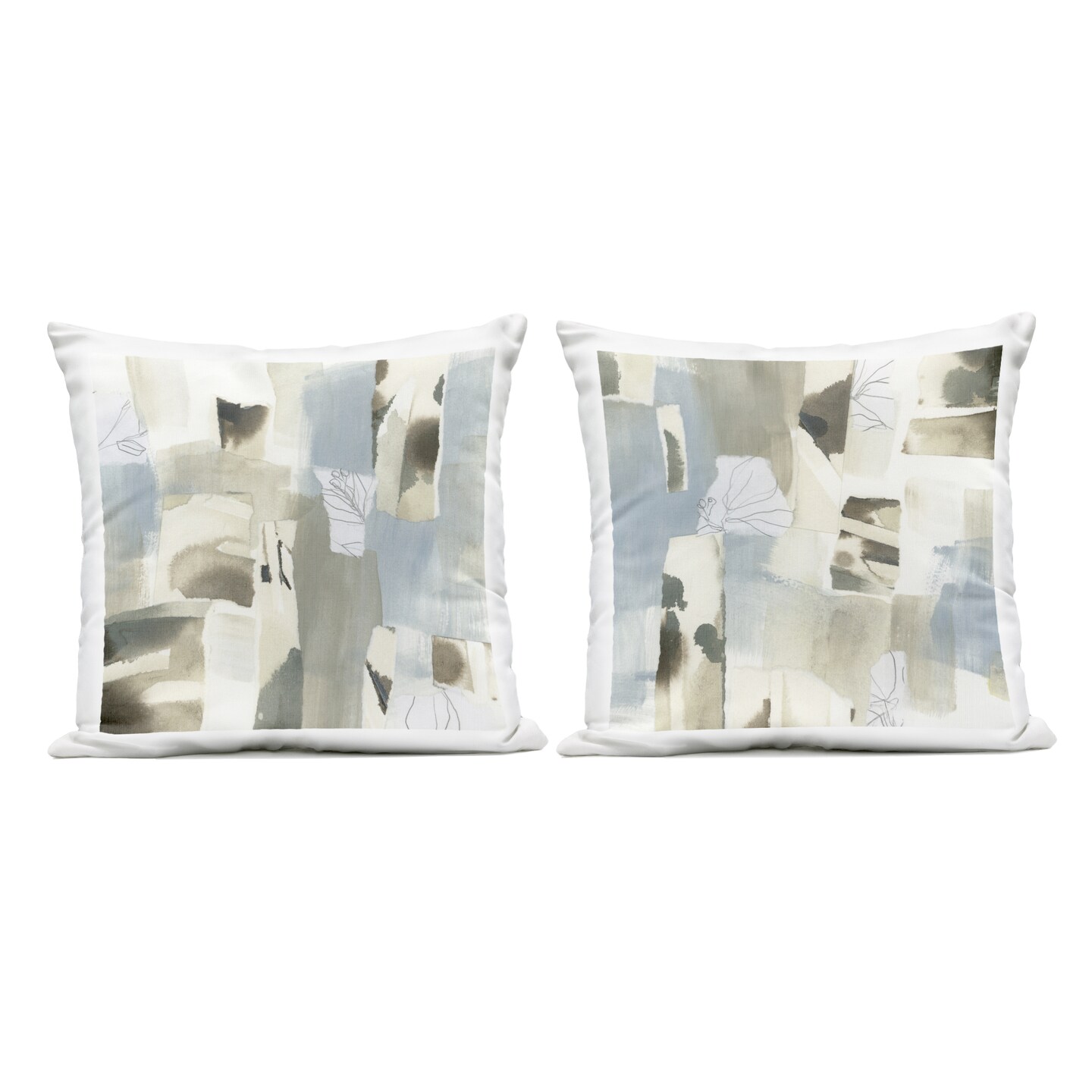 Stupell Industries Expressive Paper Waterfall 2 Piece Outdoor Printed Pillow Set design by June Erica Vess, 18 x 7 x 18