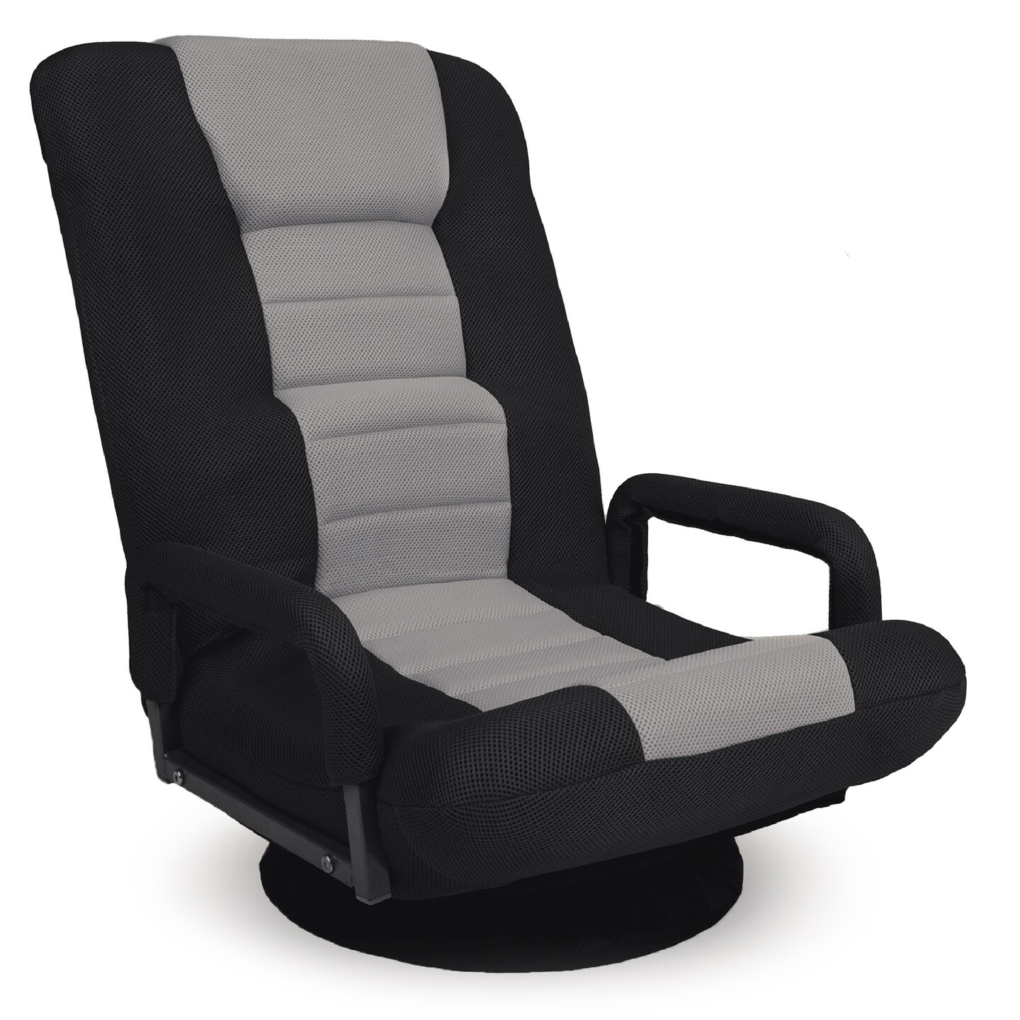Best Choice Products 360-Degree Swivel Gaming Floor Chair w/ Armrest Handles, Foldable Adjustable Back