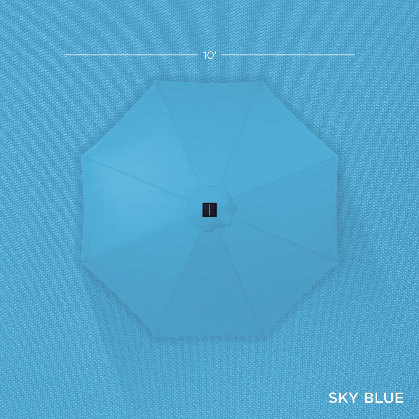 Best Choice Products 10ft Solar LED Lighted Patio Umbrella w/ Tilt Adjustment, UV-Resistant Fabric