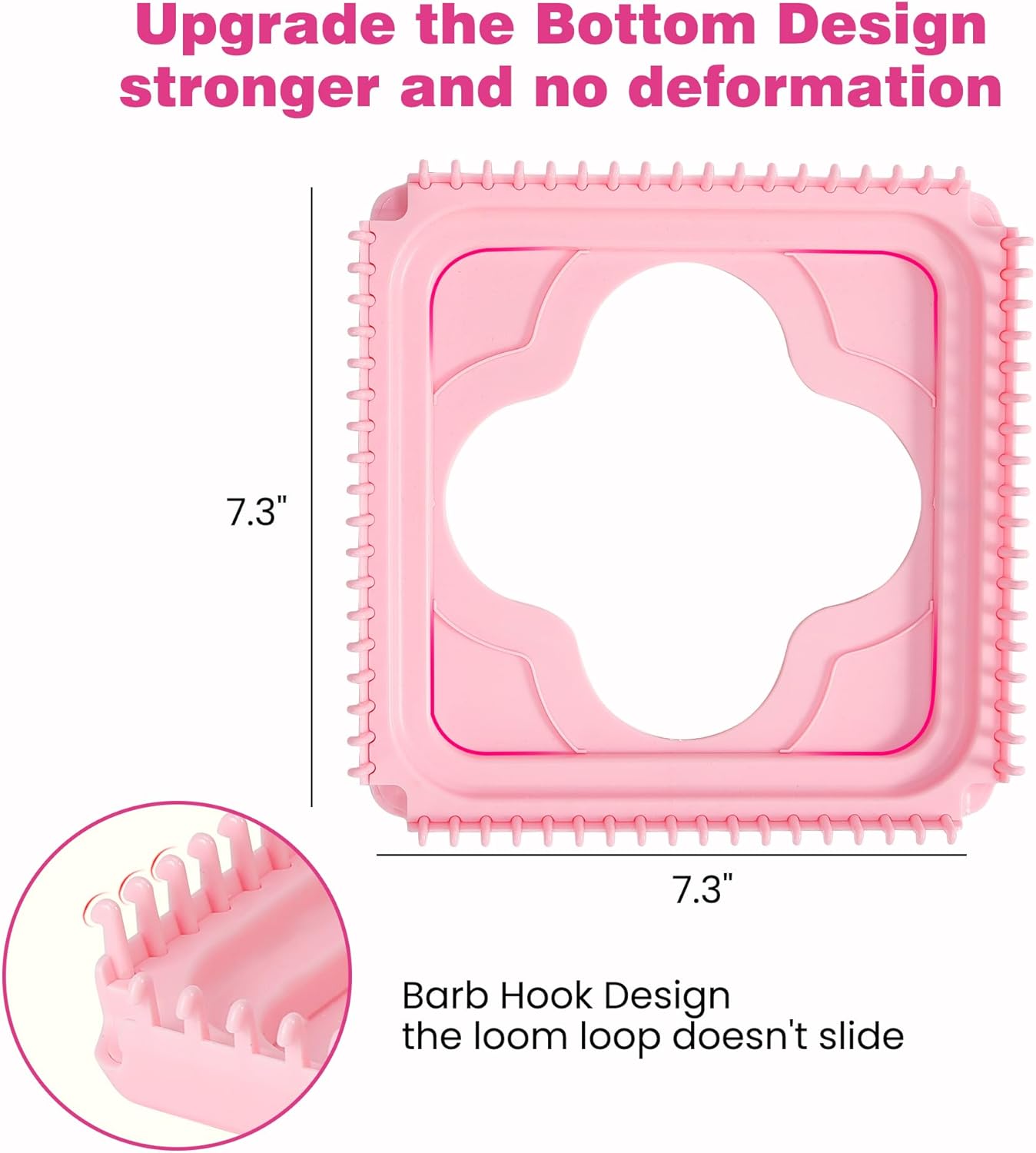 Potholder Loom Kit, 7.3" Weaving Loom Kit with 432 Craft Loops in 12 Colors