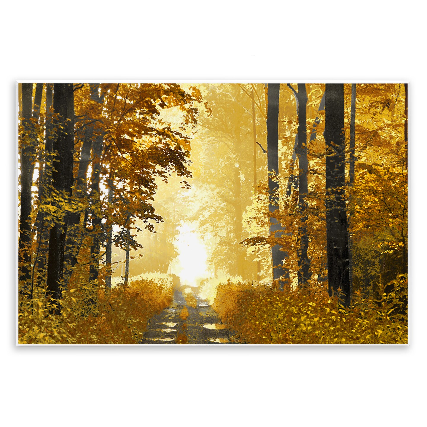 Autumn Path Landscape Wall Plaque Art