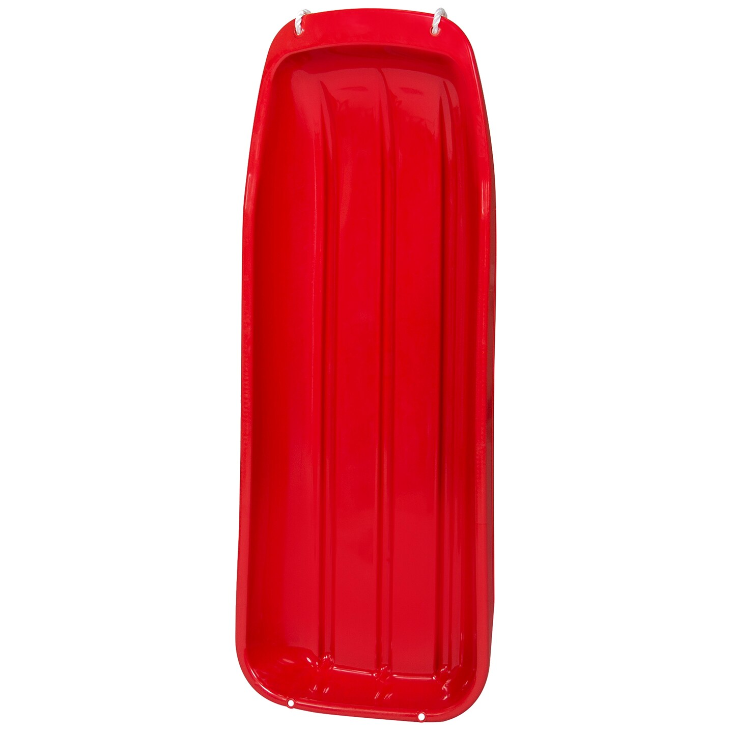 Best Choice Products 48in Kids Outdoor Plastic Sport Toboggan Winter Snow Sled Board Toy w/ Pull Rope