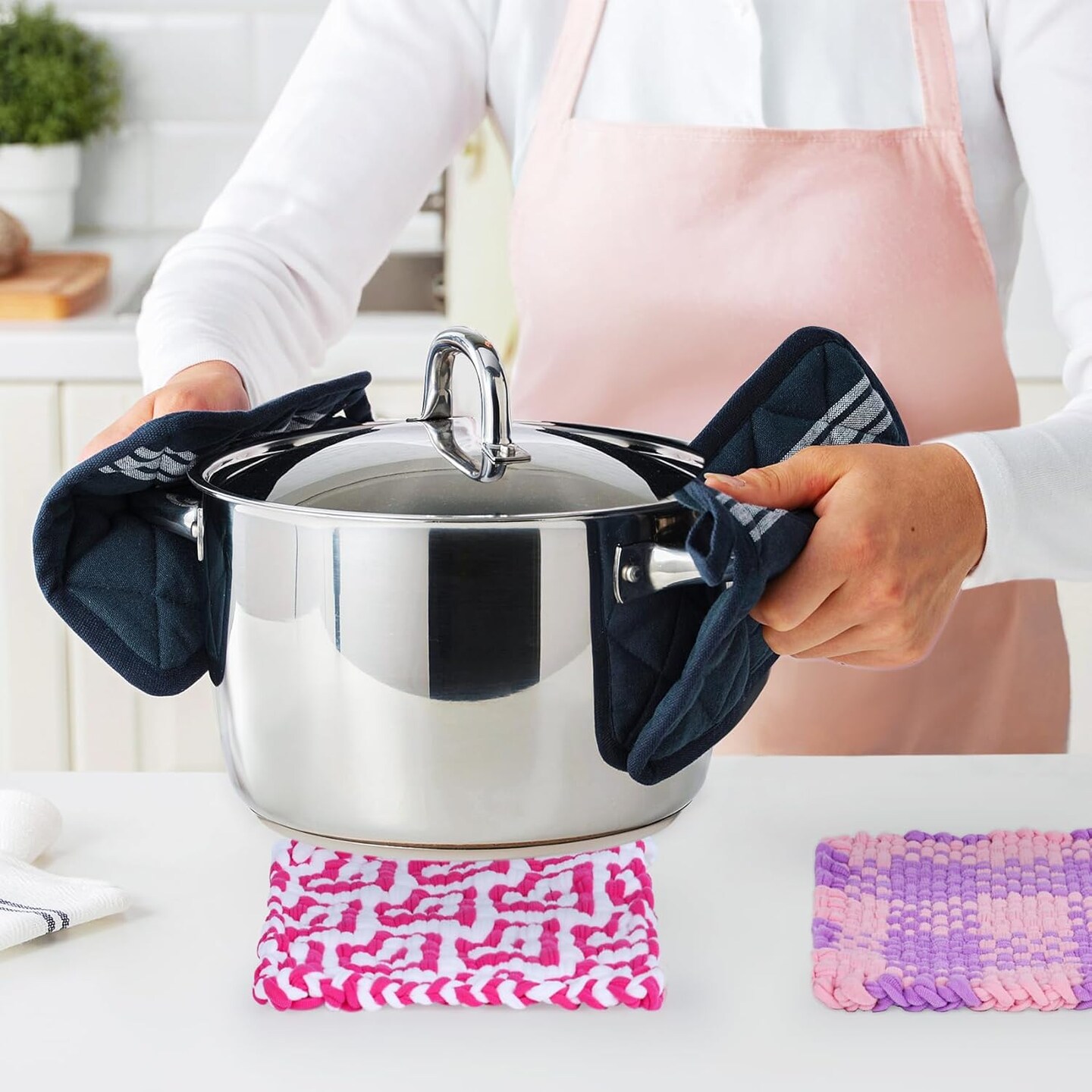 10 Inch Potholder Weaving Loom Kit for Kids &#x26; Beginners