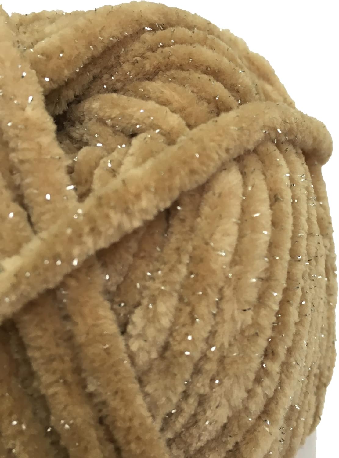 Silvery Glitter Chenille Baby Blanket Yarn Amigurumi Yarn for Crocheting