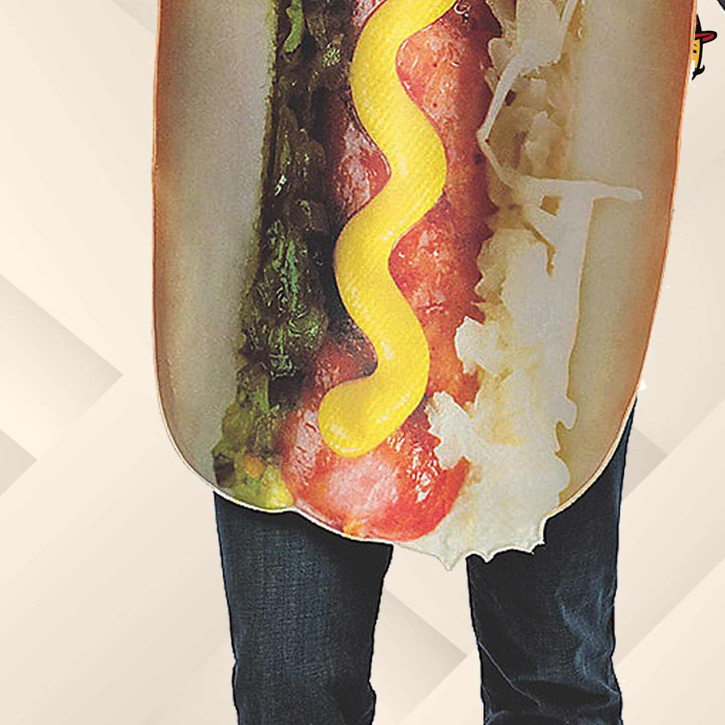 Adult Loaded Hot Dog Halloween Costume Funny One Piece Tunic One Size Fits Most