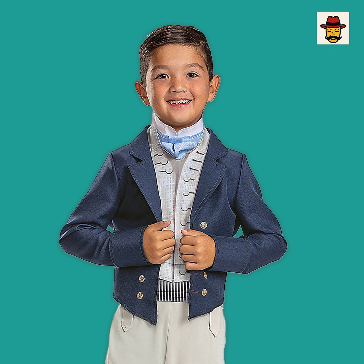 Kids Classic Little Mermaid Prince Eric Costume, One-Piece Jumpsuit Jacket