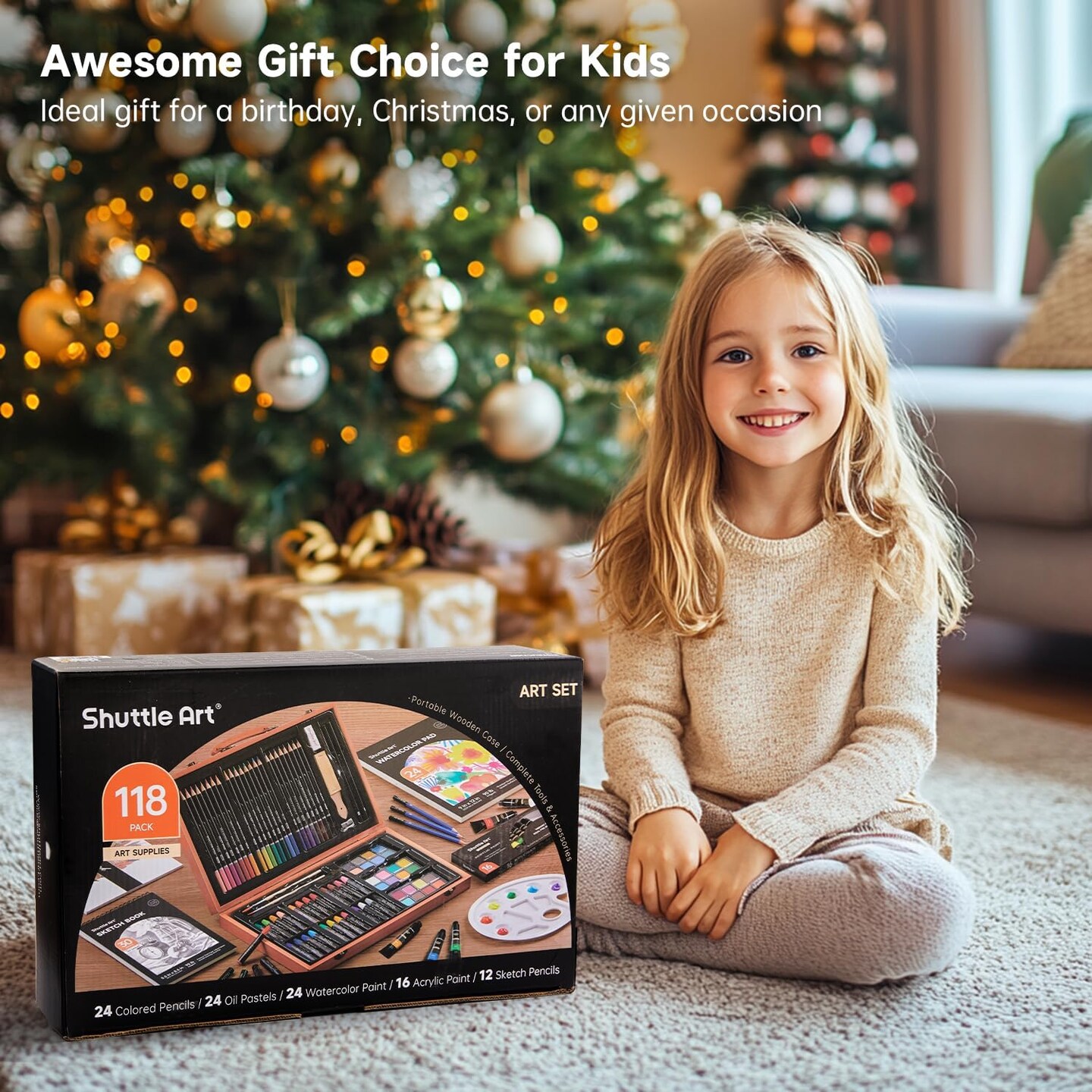 118 Piece Deluxe Art Set for Kids Adults