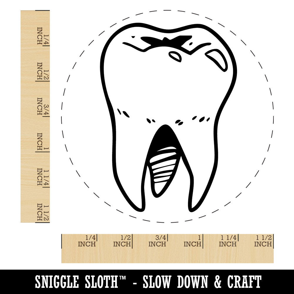 Realistic Tooth Molar Sparkling Clean Dental Self-Inking Rubber Stamp for Stamping Crafting Planners