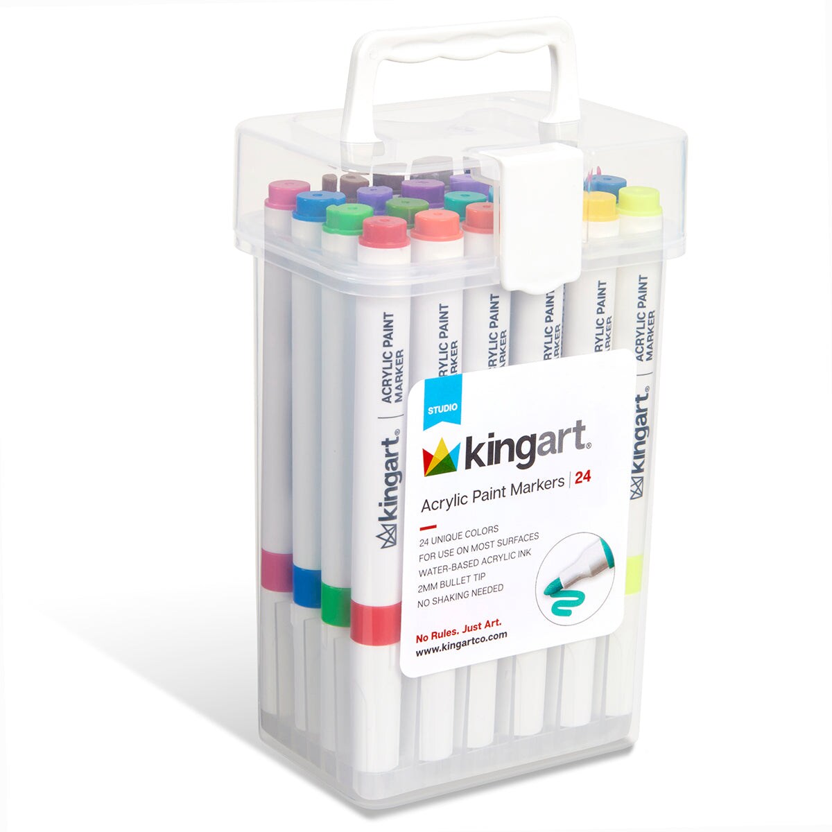 KINGART&#xAE; Acrylic Paint Markers 24 Colors