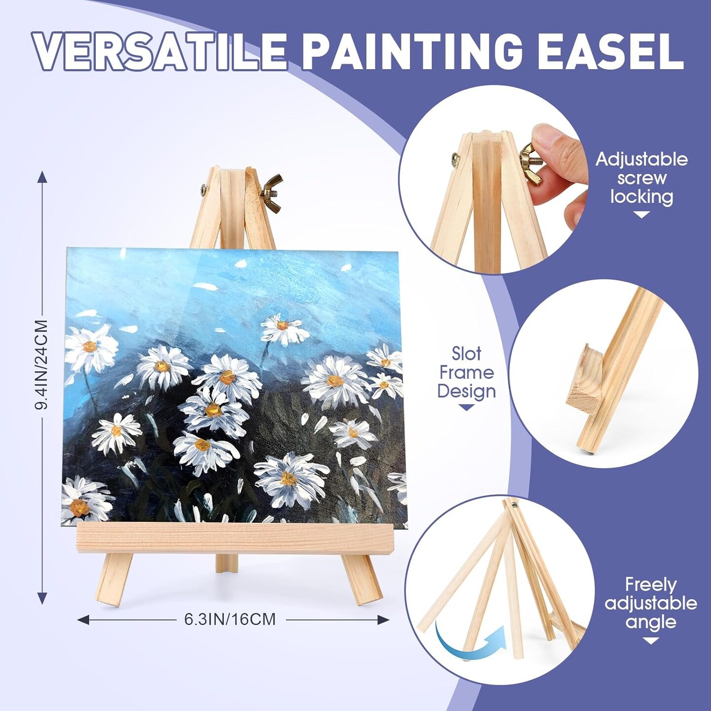 104PCS Acrylic Paint Set - Painting Supplies with Paint Brushes, Canvas, Easels, Art Plates, Acrylic Painting Kits for Kids, Adults, Artists and Beginners