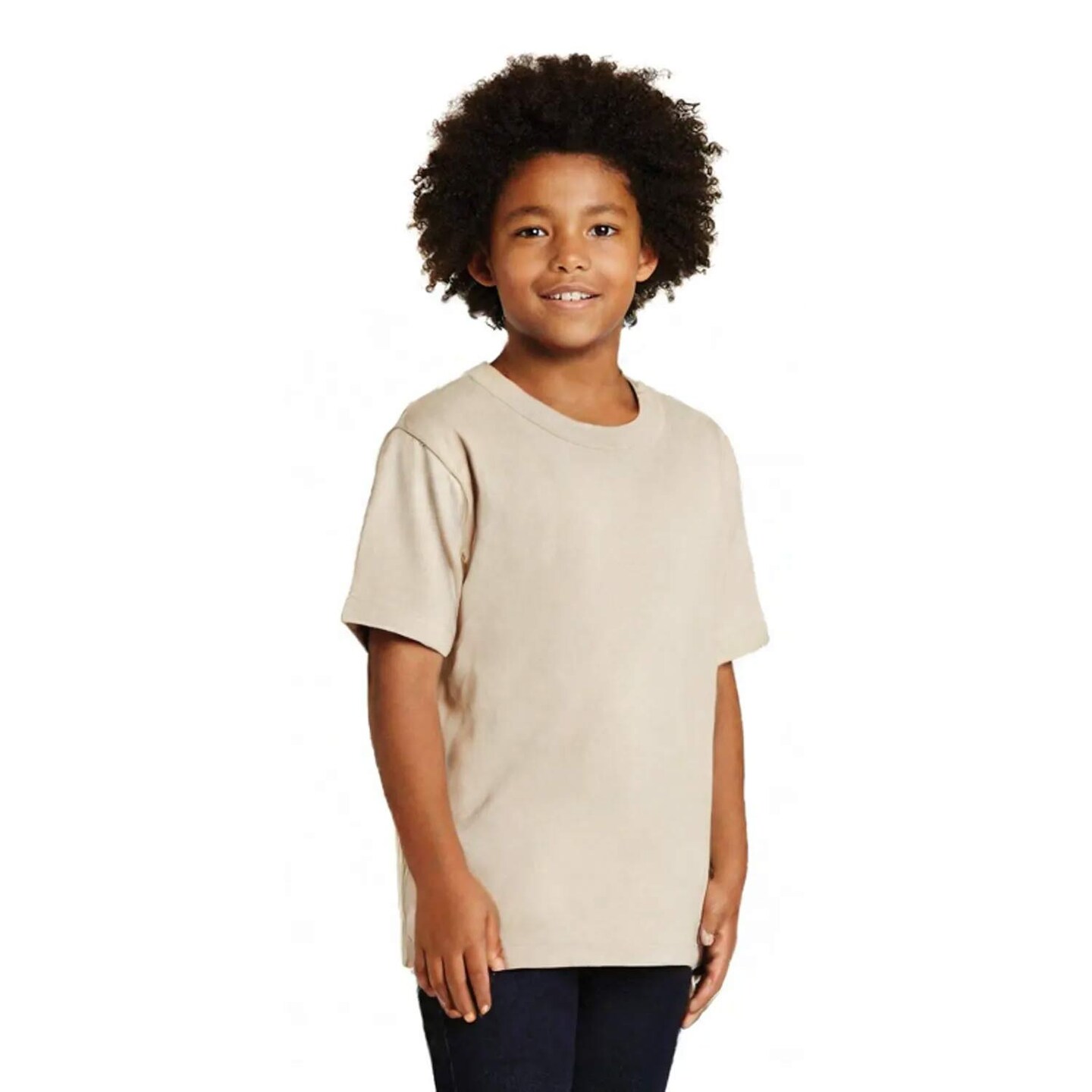 Youth Short Sleeve Heavy Cotton T-Shirt Breathable and Long Lasting
