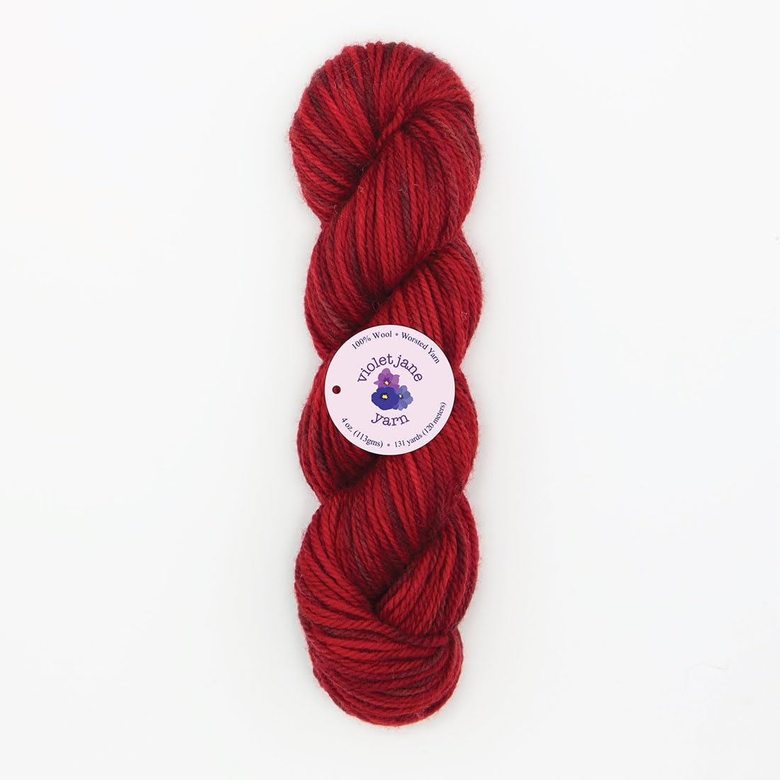 The Oxford Company Violet Jane 100% Wool Variegated Worsted Yarn 4 Oz. Skein (approx. 131 yds)