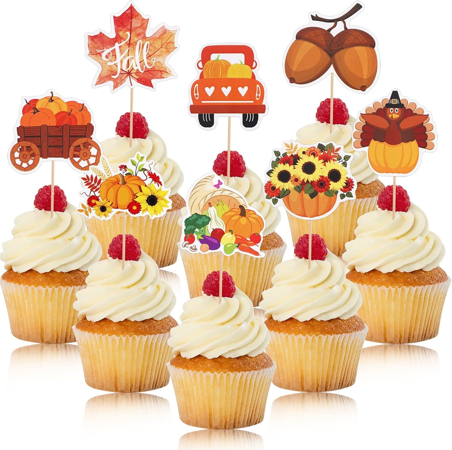 Fall Cupcake Toppers