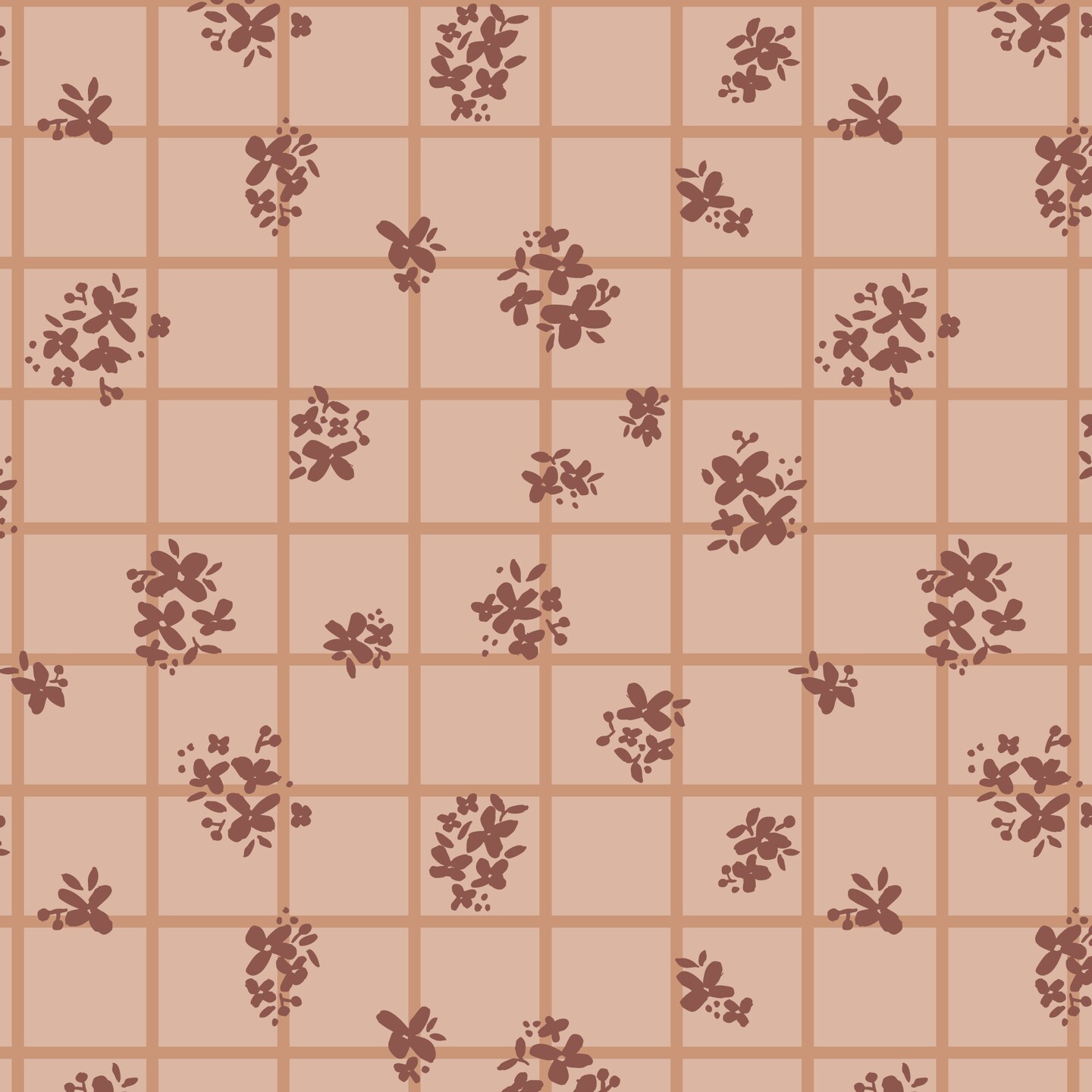 Ditsy Check in Soft Brown (228486) | Sienna and Indigo | Hello Aunty Design | Cloud9